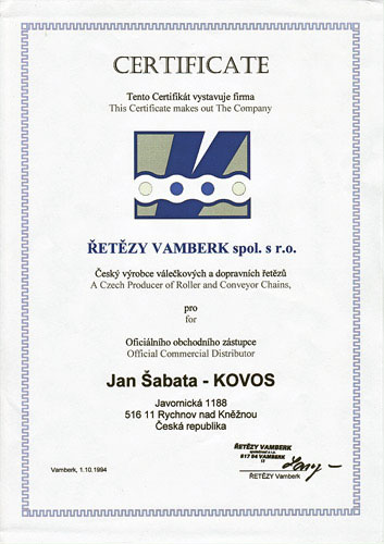 Certifikát